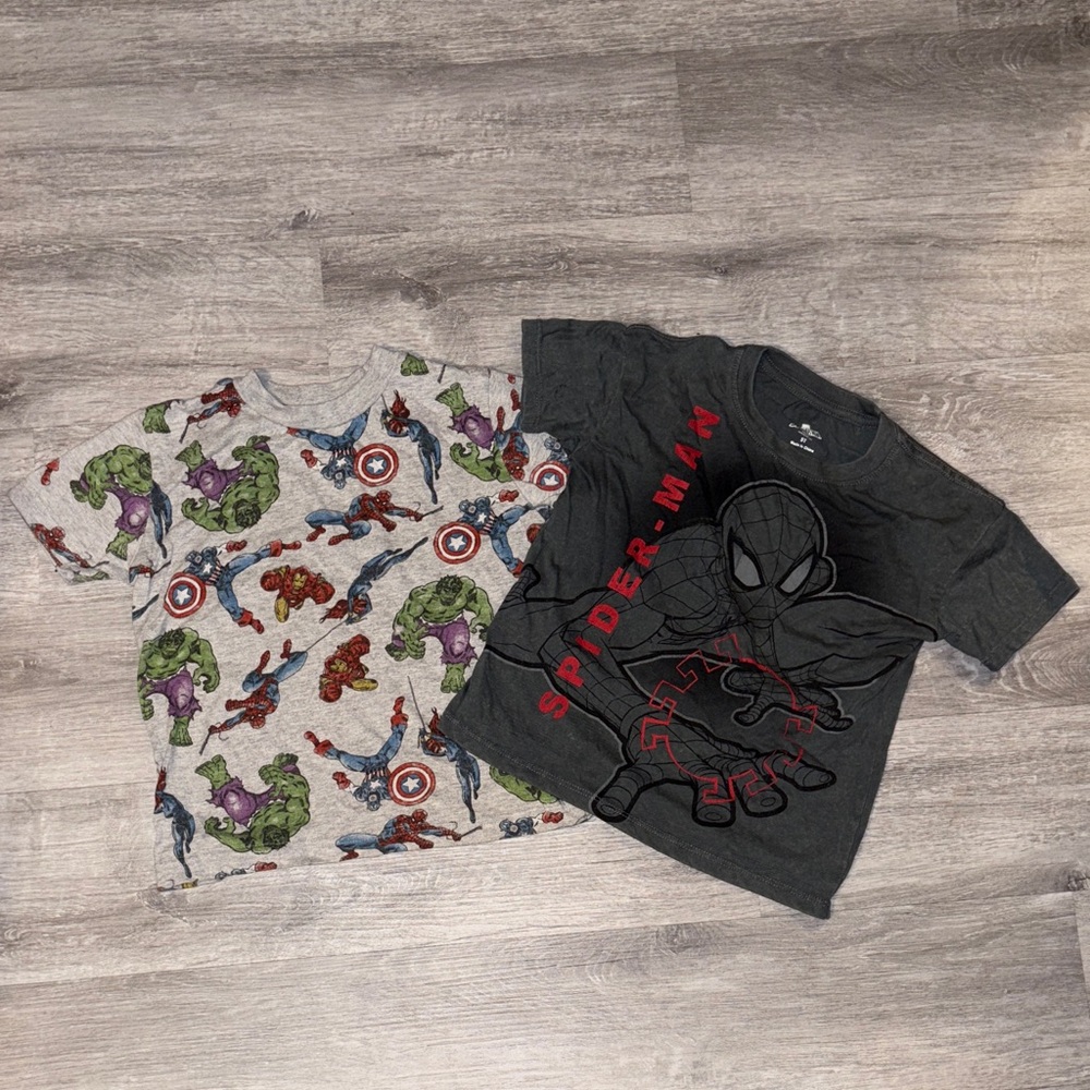 Marvel Superhero T-Shirts Set Bundle Lot